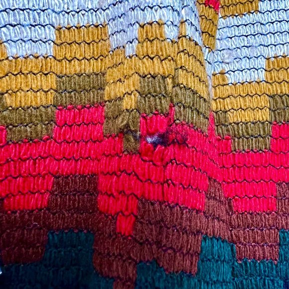 Vintage 70s Maxi Skirt Pillar Column Straight Woven Knit Long High Rise Waisted - Picture 8 of 9